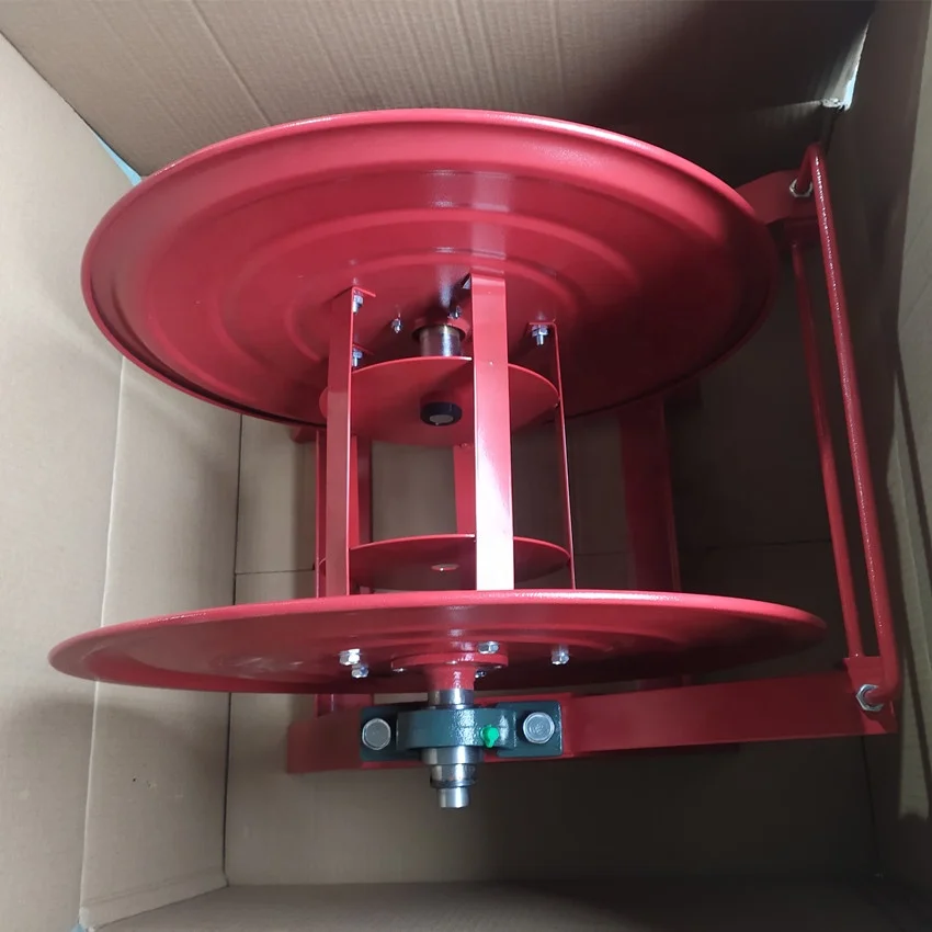 TLF – bobine de tuyau d'incendie lourde, rouleau manuel, haute pression, 60m