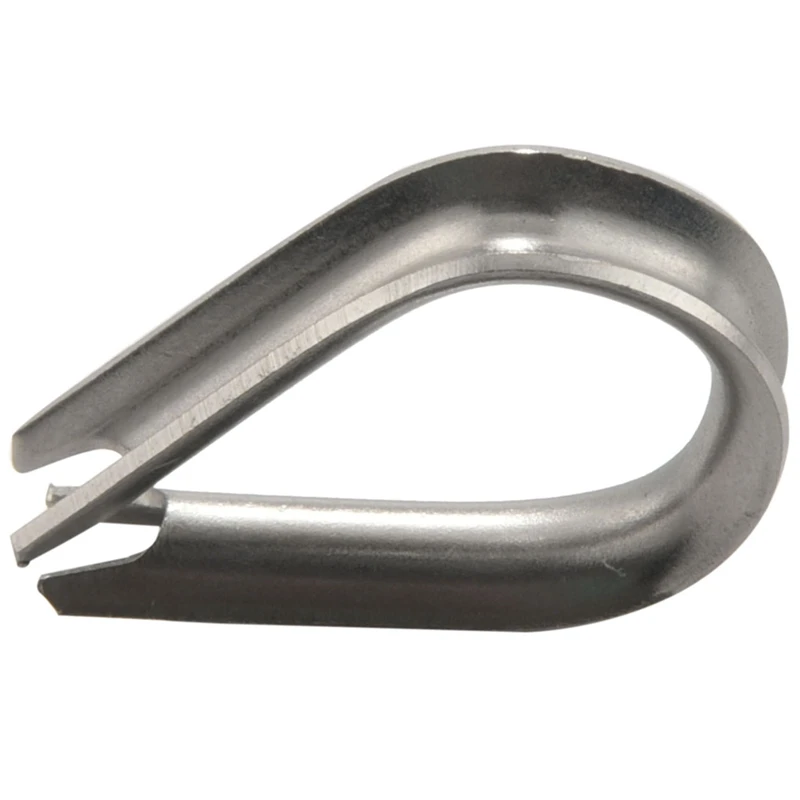 250Pcs Wire Rope Cable Thimbles Combo And Aluminum Crimping Loop Sleeve Assortment Kit For Wire Rope Cable Thimbles Rigging