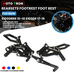MOTO-TRON Motorcycle CNC Adjustable Rear Set Rearsets Footrest Foot Rest  For BMW S1000RR 2015-2018 / S1000R 2017-2019