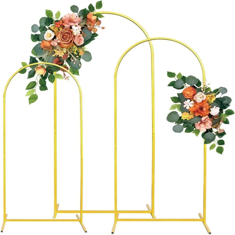 

Wedding Arch Stand gold color 6FT 7.2FT Party balloon holder stents Photographic background Stands