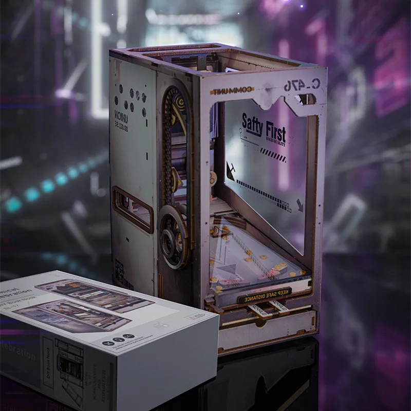 OUZEY Gear & Mechanism Bookend، منزل ميكانيكي خشبي ثلاثي الأبعاد، هندسة DIY للمراهقين #2