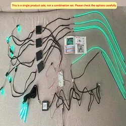 1Pcs RGB LED Ambient Light Car Interior Contour Lighting 64 Color Acrylic Optical Fiber Neon Strip Decorative Lamp Accessories