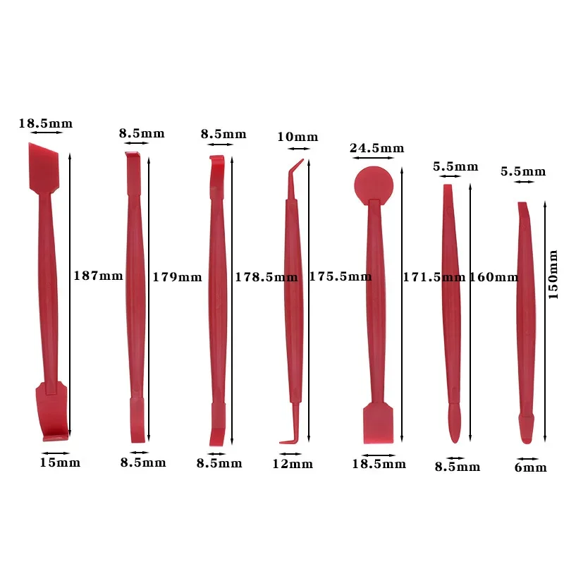 7 szt./zestaw ściągaczka samochodowa folia winylowa skrobak narzędzia narzędzie do zamykania krawędzi folii samochodowej do stylizacji samochodu akcesoria samochodowe