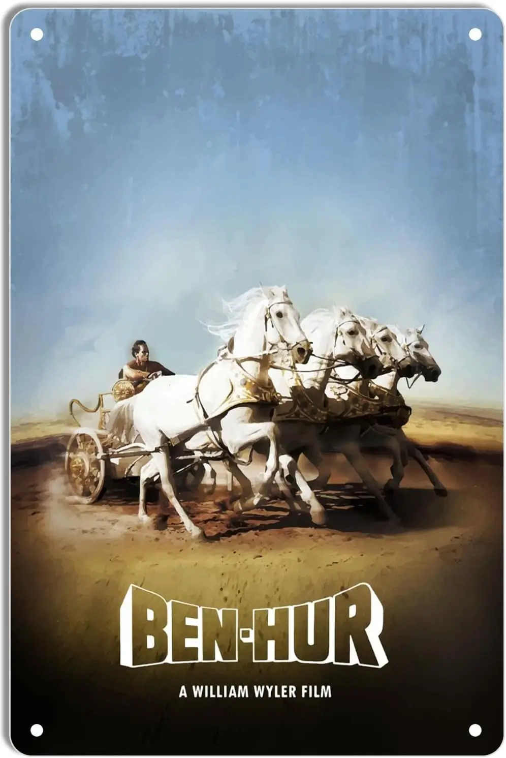 Metal Tin Sign Ben Hur Minimal Movie Posters for Home Theater Decor and Retro Wall Art 8x12 Inch sign