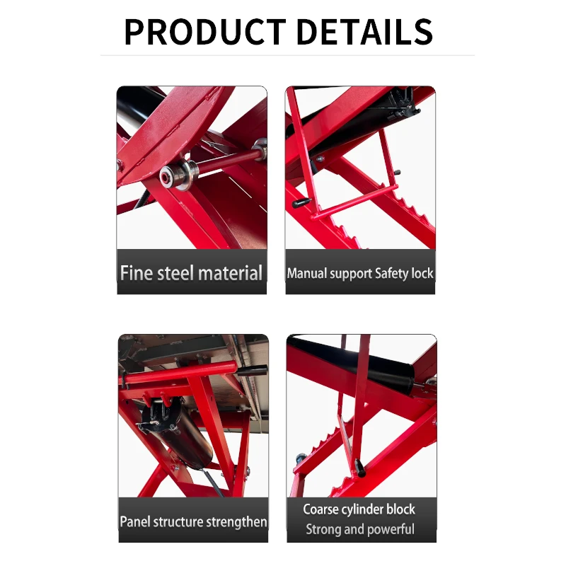 Motorcycle maintenance scissor jack parking rack display tool elevator