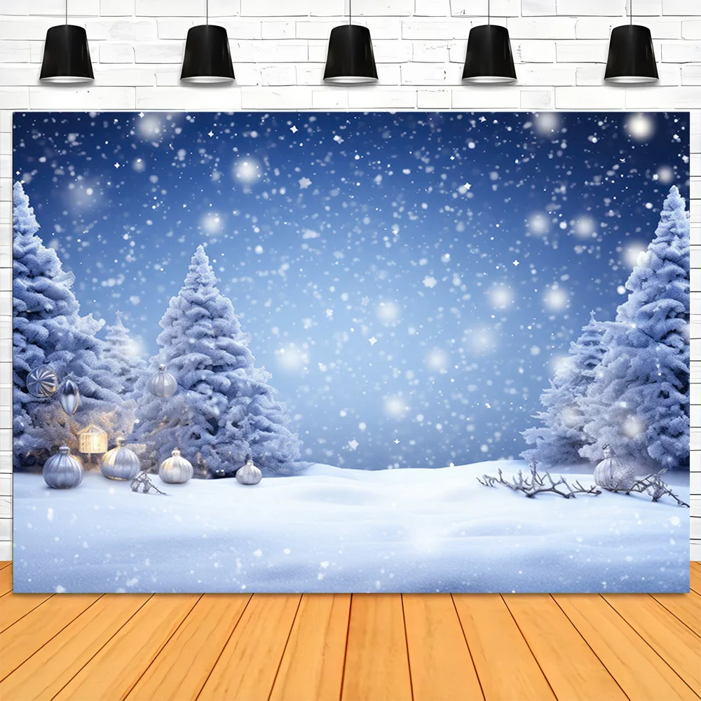 

Merry Christmas Background Cosy Living Room With Xmas Tree Decoration Snow New Year Winter Holiday Photography Backdrops XM-07