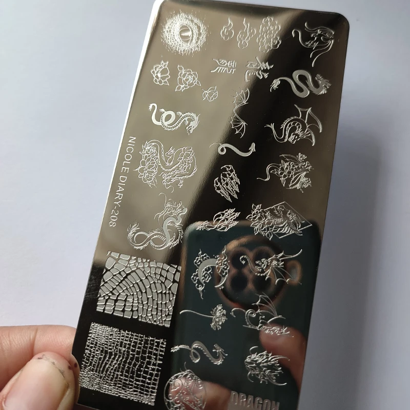 Customized Cute Cartoon Character Nail Stamping Plates DIY mermaid Print Animal Image Stainless Steel Stencil Nail Art Template