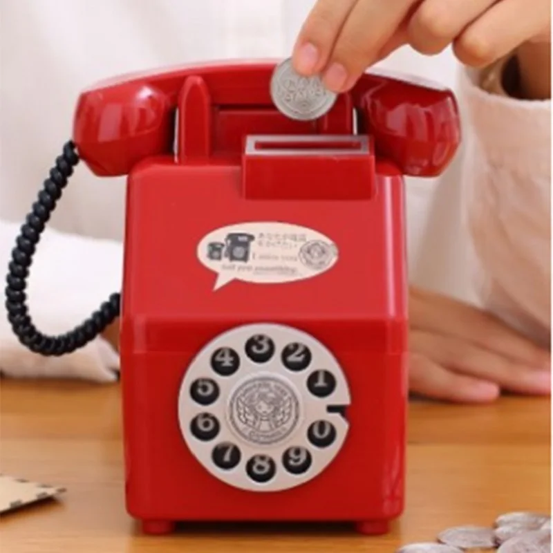 Tarro de dinero para teléfono Retro, regalo para niños y niñas, accesorios de fotografía para niños, tarro de almacenamiento, accesorios para fotos de habitación, regalos de decoración