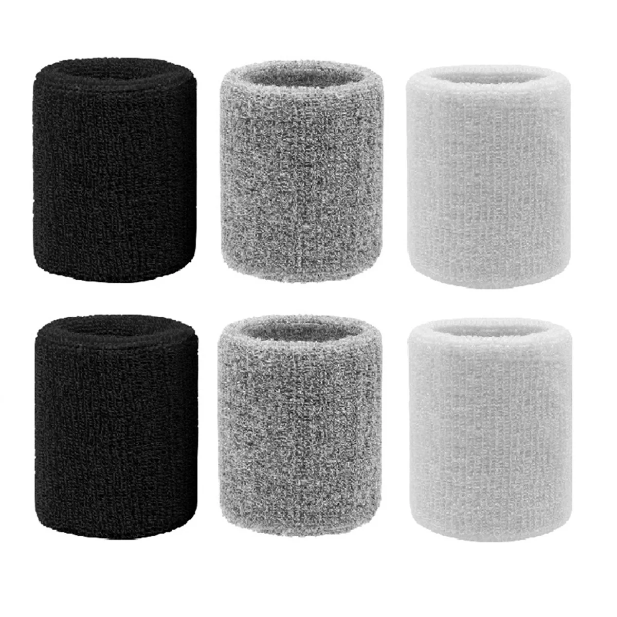 Sweatbands Sports Wristband for Men & Women - Moisture Wicking Athletic Cotton Terry Cloth Sweatband for Sports