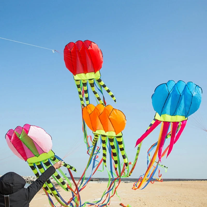 8m jellyfish kites flying for adults kites line nylon kites factory windsurfing street toys dragon kite fish kite kitesurfing