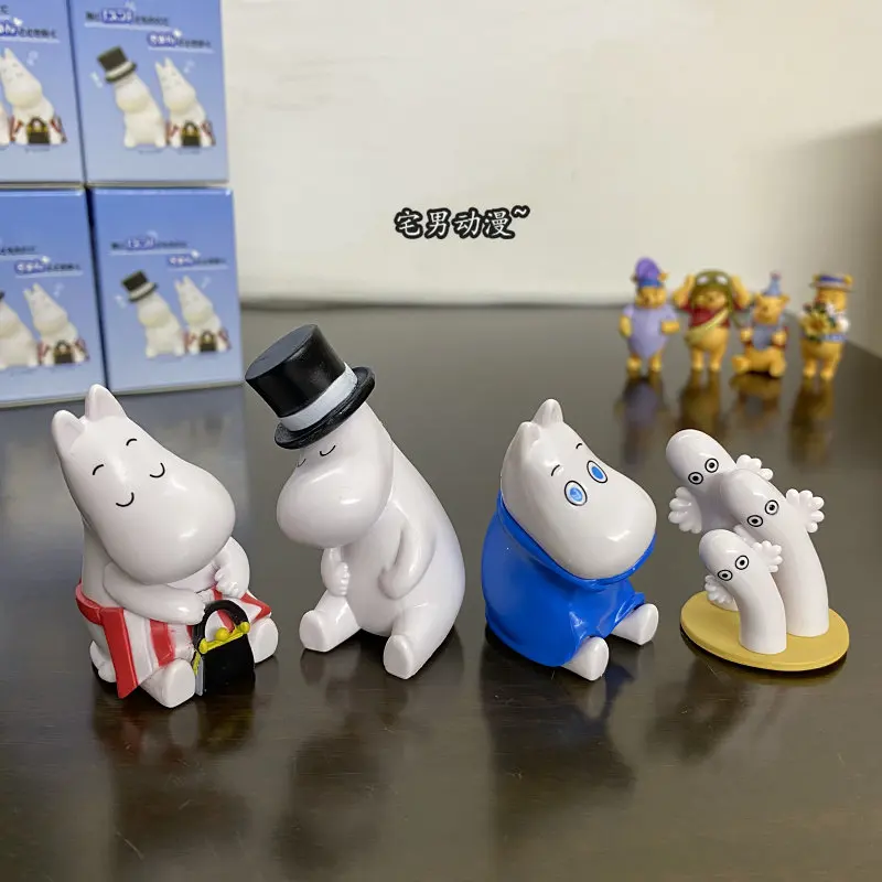 

New Moomins Blind Box Toys Fatty Family Snufkin Sleeping Doll Cute Anime Figure Model Collectible Ornaments Kids Holiday Gifts