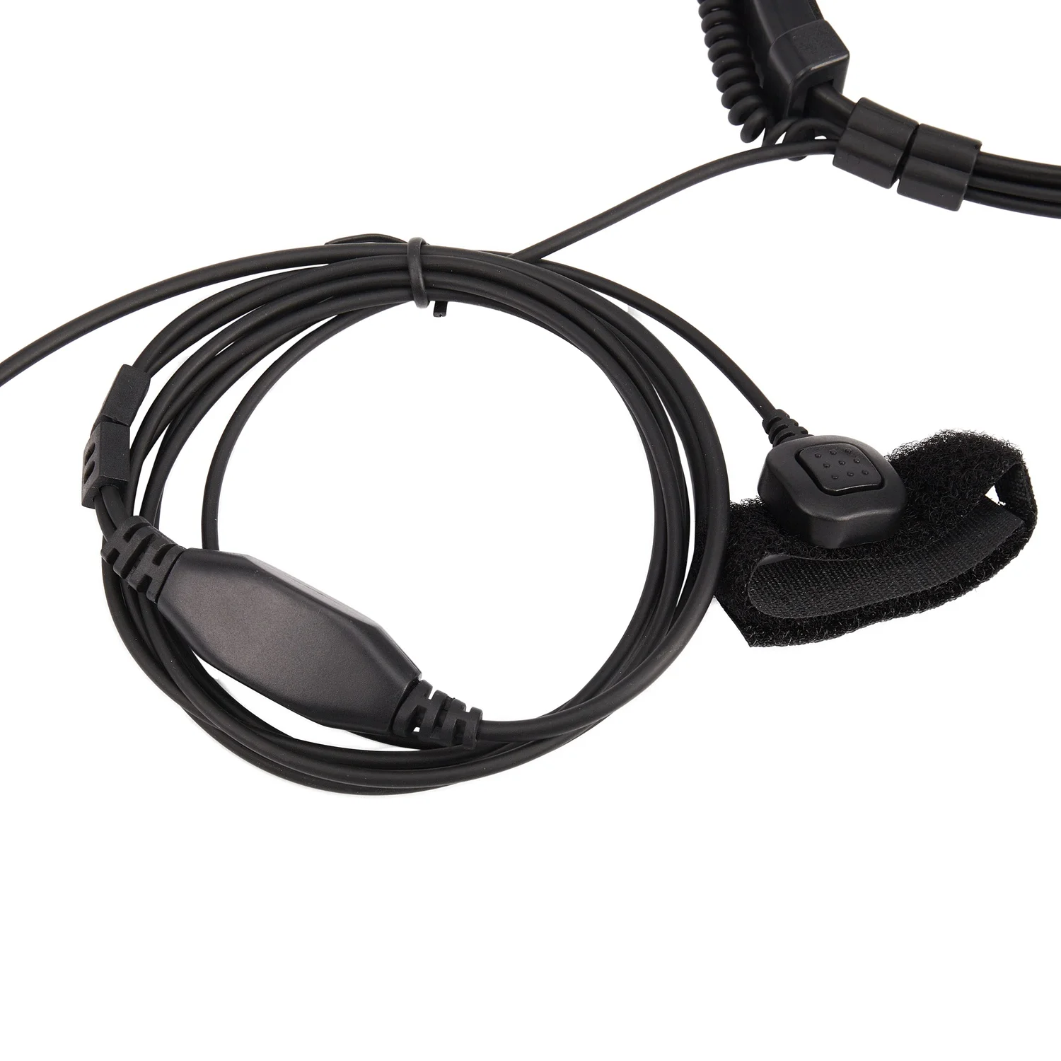 

SCLS 3.5mm Adjustable Throat Mic Microphone Covert Acoustic Tube Earpiece Headset With Finger PTT for Android Mobile Phone