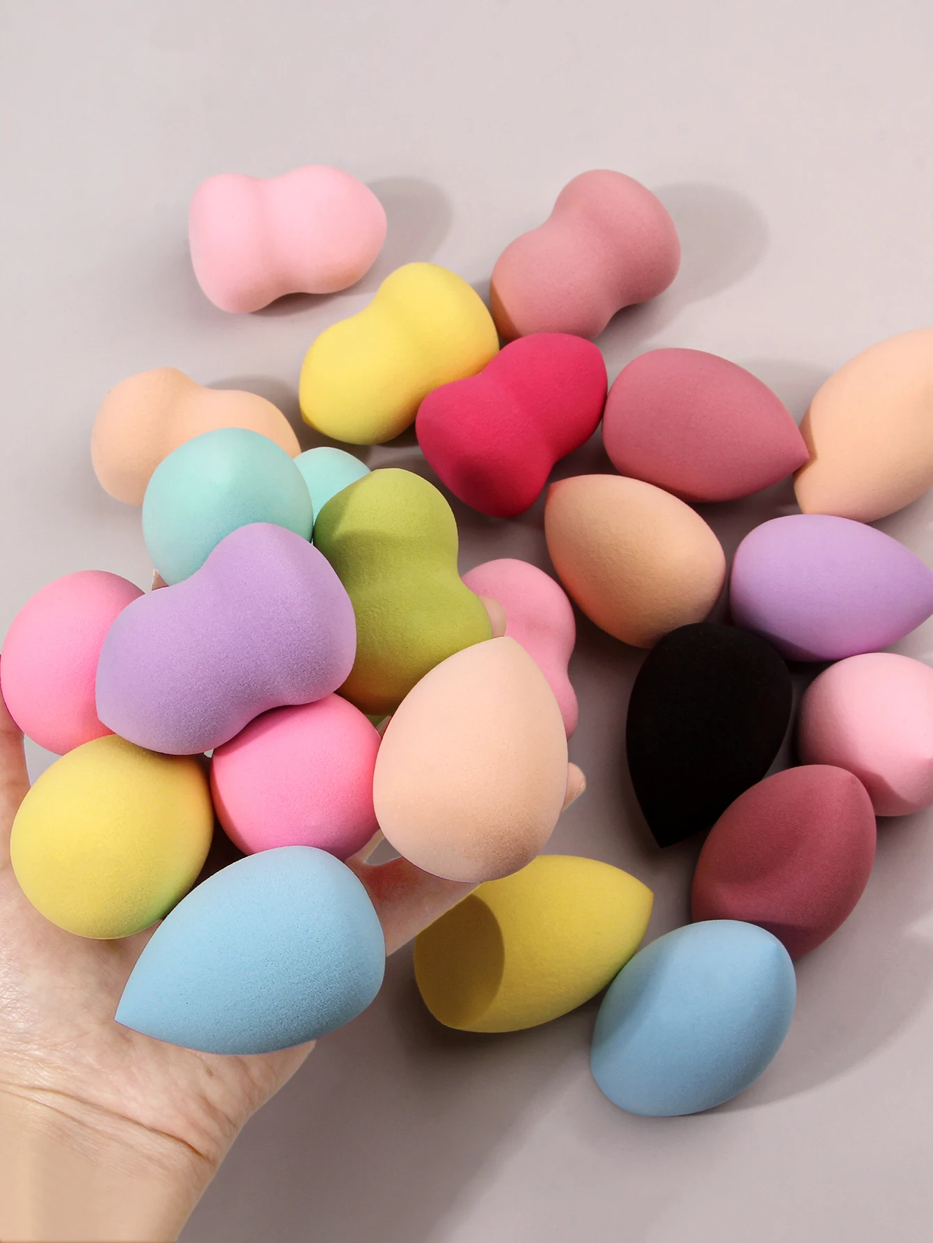 25pcs Portable  Beauty Eggs Powder Makeup Eggs Wet & Dry Makeup Sponge Air Cushion Makeup Eggs  Brush Beauty Eggs Makeup Tools