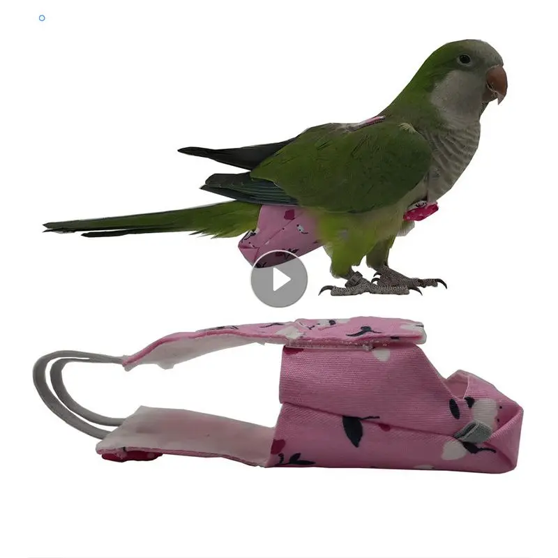 Flight Suit Stylish Convenient Functional Trendy Colorful Best-selling Small Parrot Diaper With Bowtie Pet Clothes Parrot Diaper