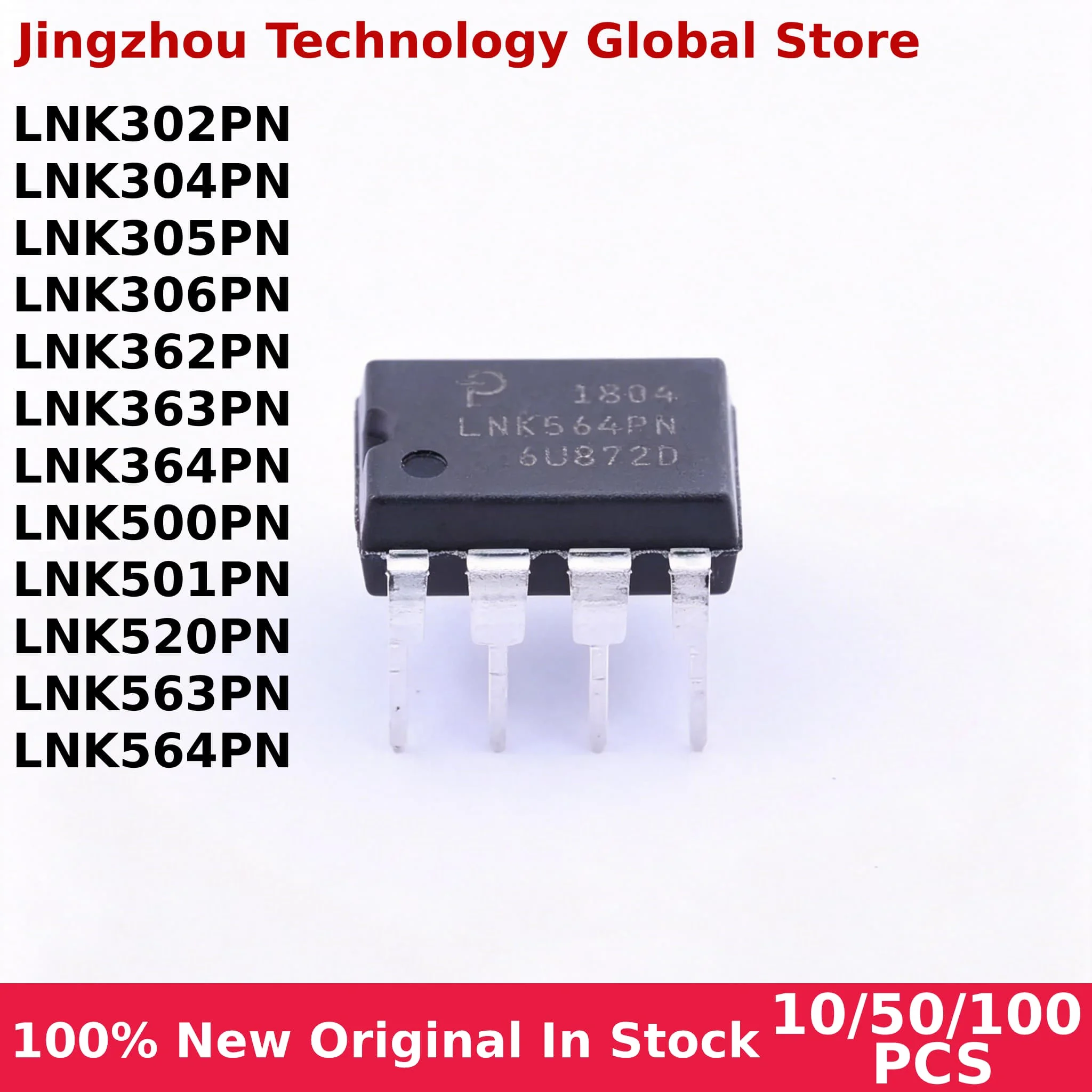 100% New 10/50/100PCS LNK302PN LNK304PN LNK564PN LNK305PN LNK306PN LNK364PN LNK362PN LNK363PN LNK500PN LNK563PN PG=PN DIP-7