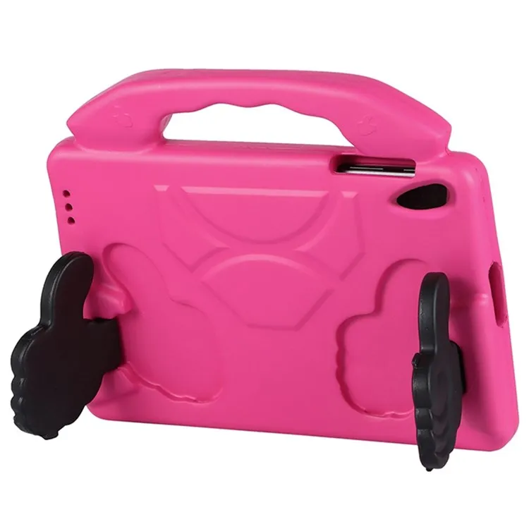 

Portable Handle Foldable Thumb Kickstand Shockproof EVA Tablet Case Cover for Samsung Galaxy Tab A 10.1 (2019) - Rose
