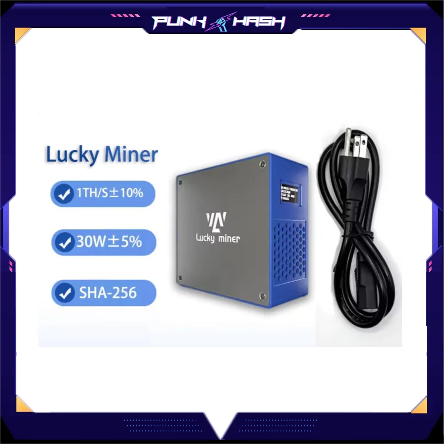 Bitcoin Lucky Miner LV07 1TH/S Sha256 خوارزمية Cryptocurrency Miner متعدد التشفير BTC BCH DGB مينر