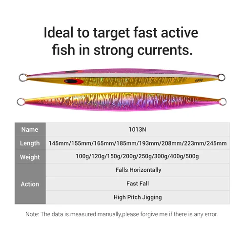 Imagen 2 del producto NOEBY-señuelo de Jigging de Metal, cebo Artificial de hundimiento, de 100-500g, de caída rápida, para pesca en el mar
