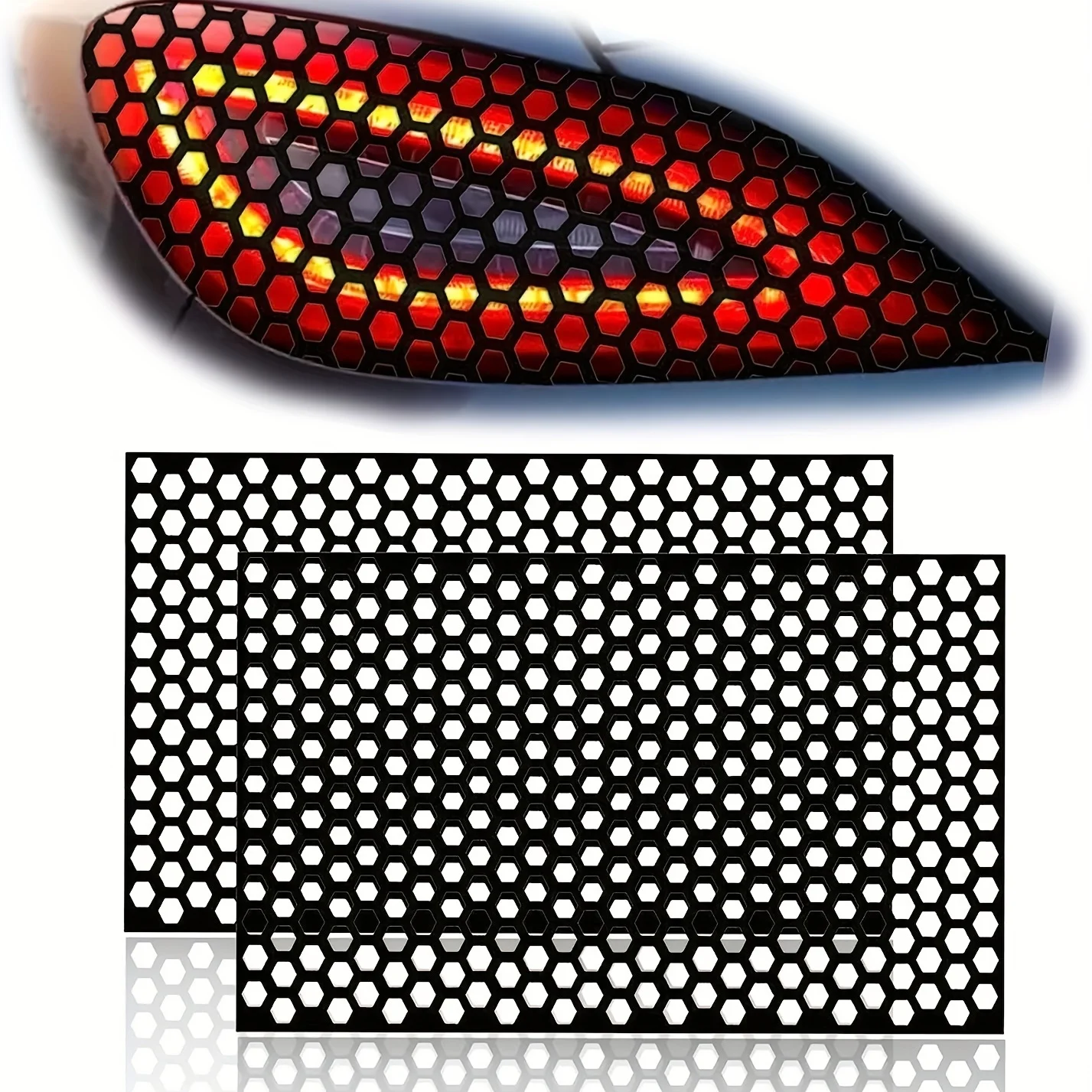 

Car Taillight Honeycomb Shape Sticker, Decal Tail Light Decoration Sticker, Rear Car Lampshade Sticker, Tail Light Sticker