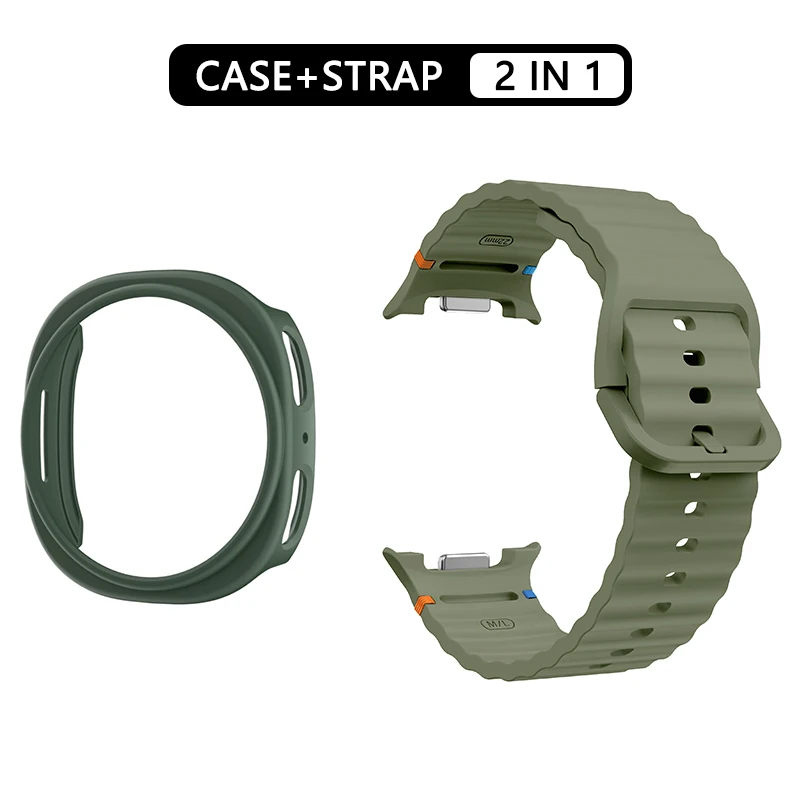 Hohlgehäuse + offizielles Silikonband für Samsung Galaxy Watch 8 Armband Zubehör Sportarmband Correa Galaxy Watch 8 40 mm 44 mm – Detail 9
