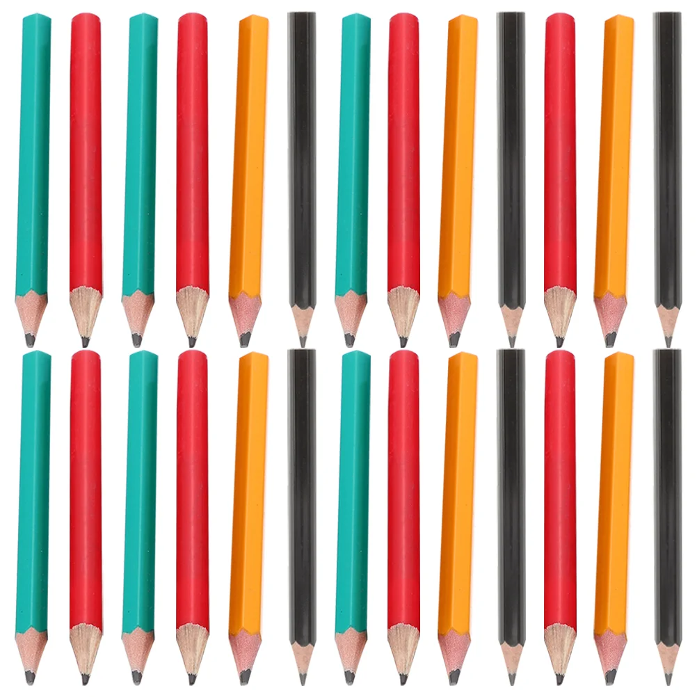 60 Pcs Pencil Preschool Pencils Pastel Small Regular Half Plastic Short Writing Student