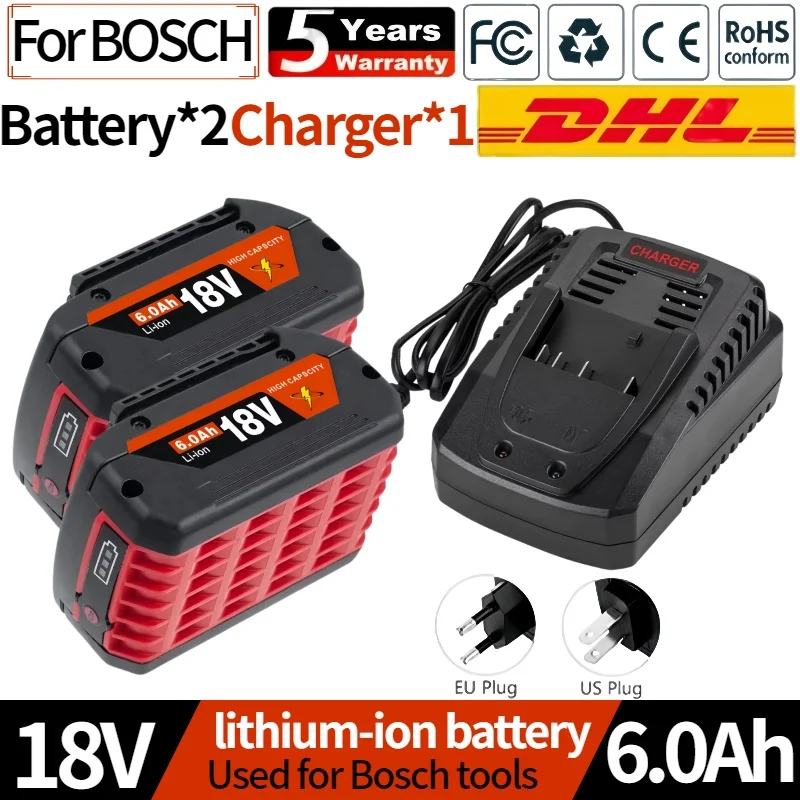 

18V 12.0Ah replace Bosch 18V 5.0Ah,for bosch battery,replaceable BAT609 BAT609G 100% new rechargeable lithium-ion tool battery