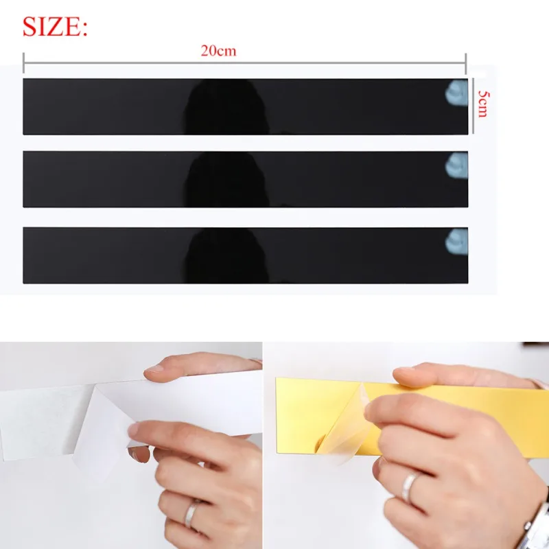 10/20pcs DIY Mirror Sticker Ceiling Waist Line Acrylic TV Background Wall Stickers for Room Art Home Decor Adesivo De Parede