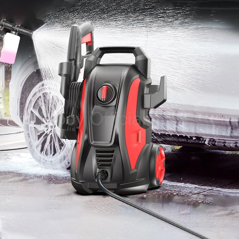 110bar ضغط مدفع المياه 1800 واط النحاس موتور آلة غسل سيارات مع مدخل المياه المزدوج المحمولة المنزل استخدام أداة تنظيف عجب قوية