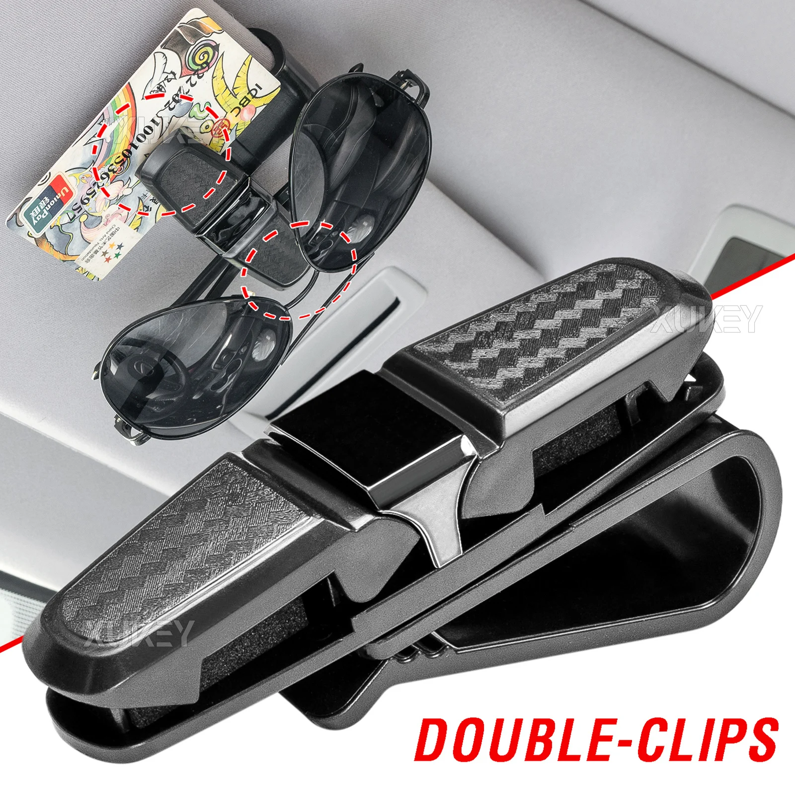 

ABS Car Sun Visor Glasses Sunglasses Clip Card Ticket Holder Fastener Universal For Subaru Toyota Volkswagen Volvo Hyundai Kia