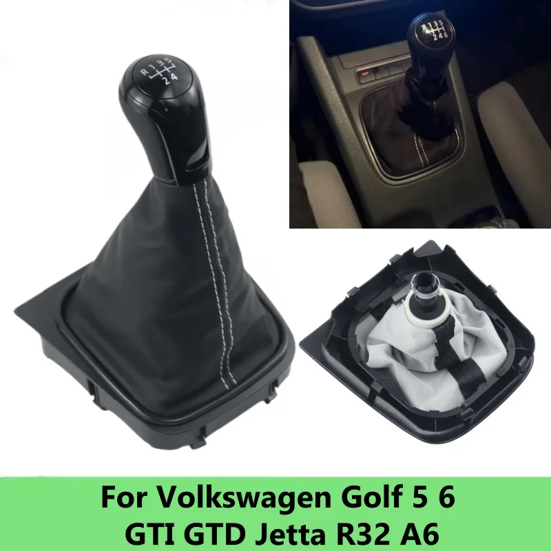 

5/ Speed Gear Shift Knob For Volkswagen VW Golf 5 6 MK5 MK6 GTI GTD Jetta R32 A6 2004 2005 2007 2008 2009 2010 2011 2012 2013