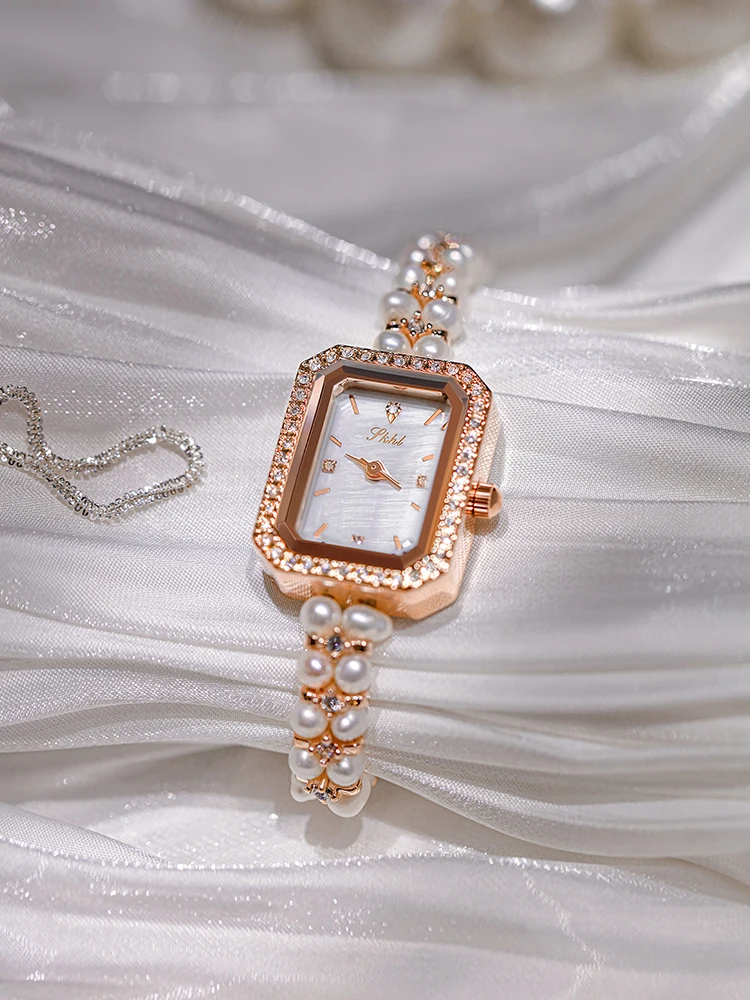 

Genuine watch women's 2025 new high-end sense light luxury niche fashion trend pearl women's watch medieval