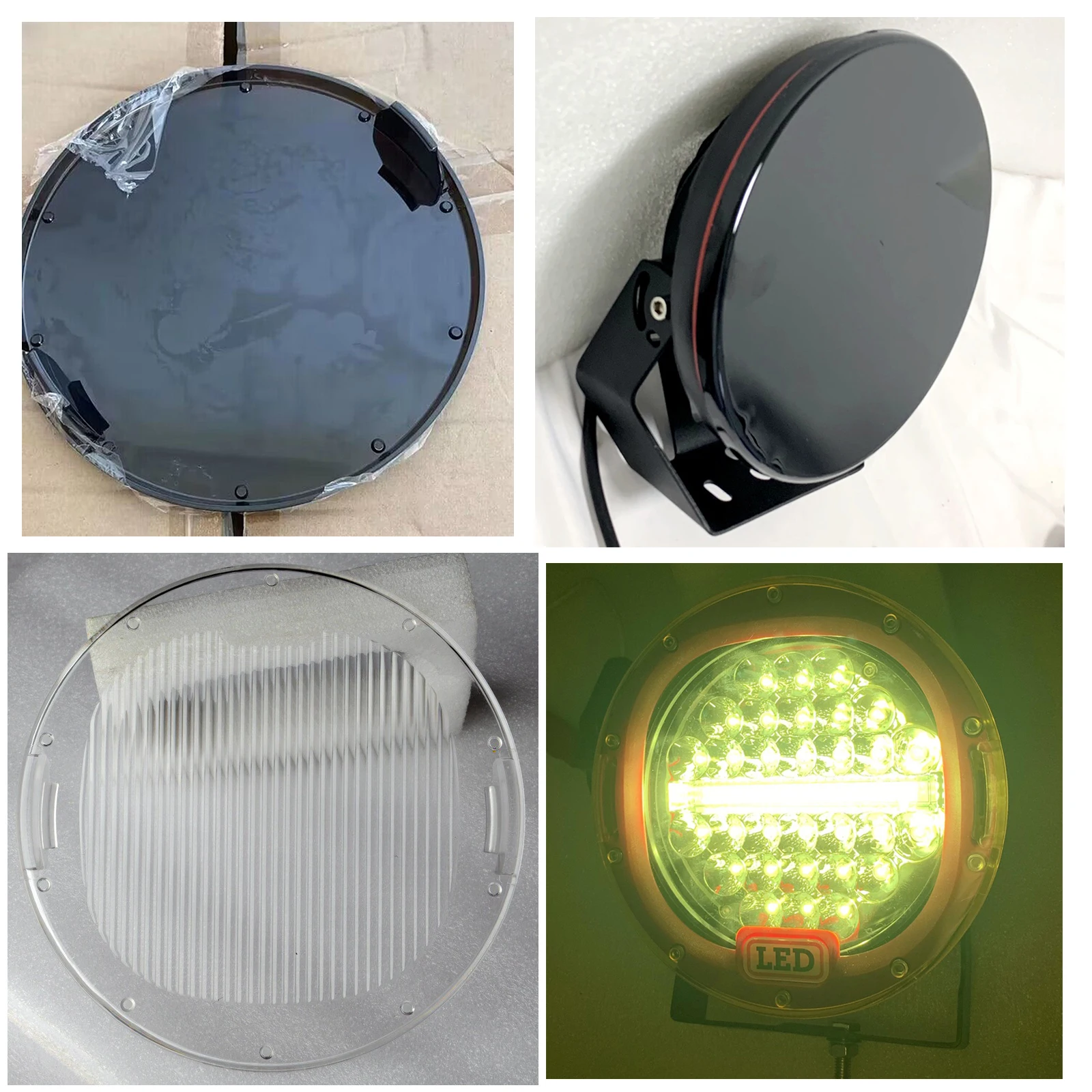 2 pezzi da 7 pollici/9 pollici LED luce di guida copertura della luce da lavoro copertura della protezione del faro faretti paralume antipolvere per