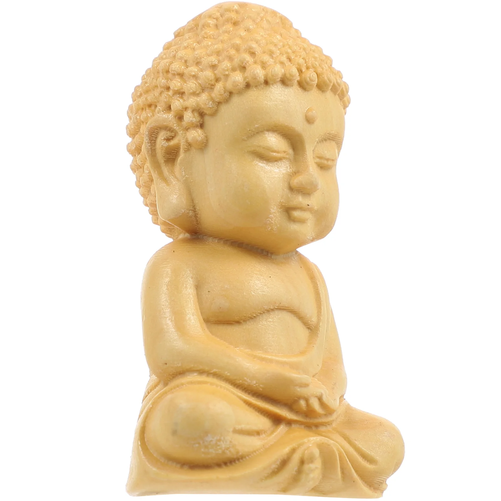 

Buddha Statue Tabletop Decor Wood Sculpture Craft Figurine Small Outdoor Ornaments