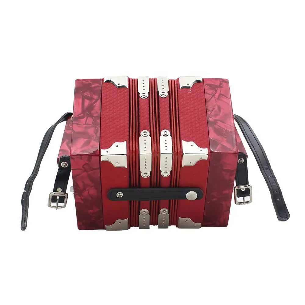 Concertina Piano Accordion With Storage Case Portable For Adult Beginner Folk Practice Stage Performance