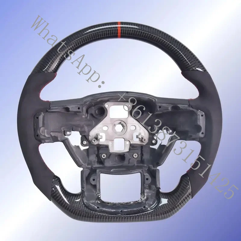 

ForGlassy Carbon Fiber Steering Wheel F150 F-150 Raptor 2015-2020 With Suede Leather