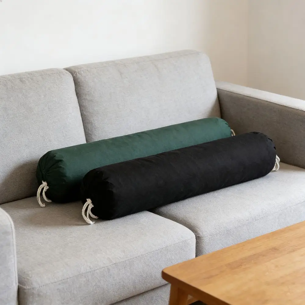 Neck Bolster Solid Color Cylindrical Pillowcase Washable Durable Headrest Pillow Cover Long Removable Pillow Sleeves Travel