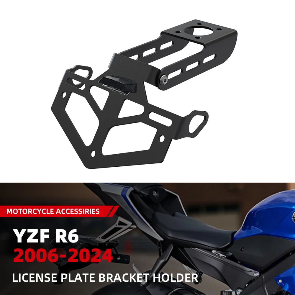 

New YZF-R6 Accessories Rear License Plate Holder Licence Bracket Tail Tidy Fender Eliminator FOR YAMAHA YZF R6 2006- 2023 YZFR6