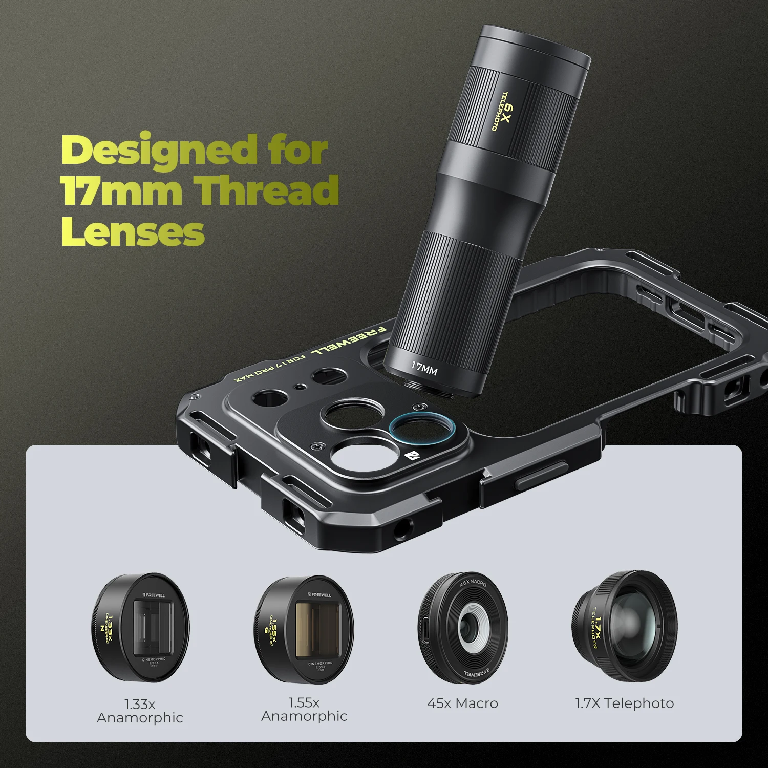 リフトアイホンプロ Freewell multifunción Smartphone Rig Cage compatibilidad iPhone 16