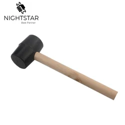 Krachtige 25cm Hammer Rubber Panel Beating Rubber Hammer  Wood Hammer Jewelry Tool Handles Thor Hammer