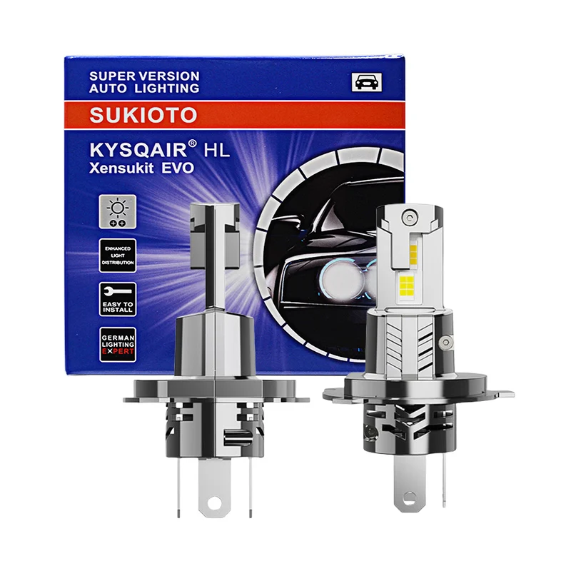 

2PCS SUKIOTO 20000LM H4 9003 LED Headlight Bulbs Canbus No Error H1 H3 H7 H8 H11 9005 H15 70W Car LED Lamps 6000K Auto Light