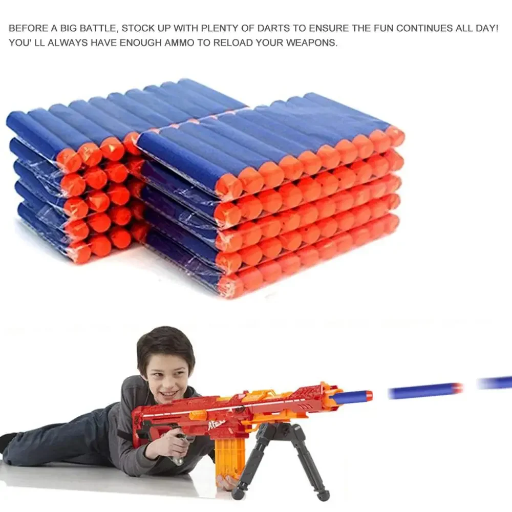 400 pz Per Nerf Proiettili EVA Morbida Testa Rotonda 7.2 cm Ricarica Proiettile Freccette per Nerf Pistola Giocattolo Accessori Per Bambini Regali Di Natale
