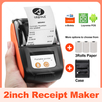 58mm Mini Portable Thermal Receipt POS Printer Wireless Bluetooth Ticket Bill IOS Android PC Invoice Business Retail Ink-free