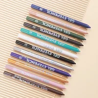 12 Colors Shine Pearlescent Eyeliner Pencil Waterproof Lasting Matte White Black Brown Smooth and Easy To Color Eyeliner Gel Pen 6