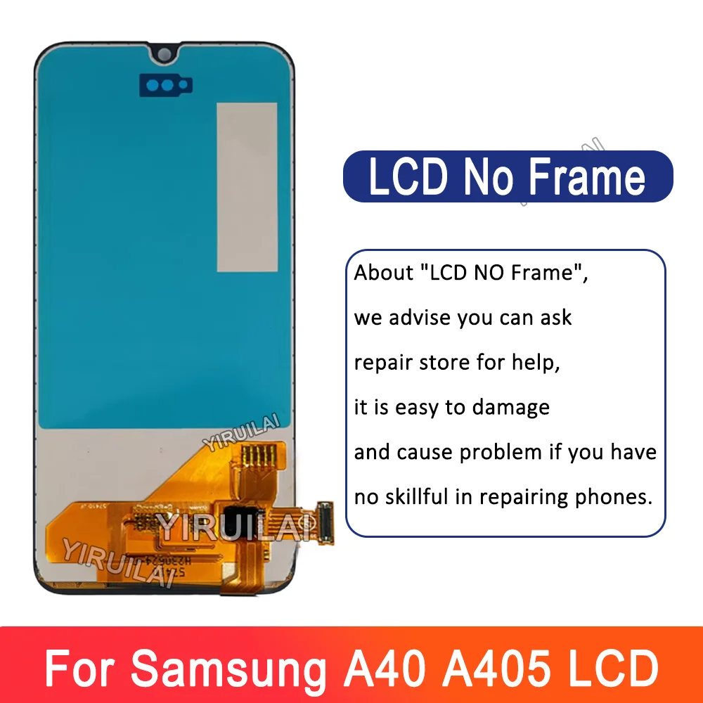 TFT Screen For Samsung Galaxy A40 LCD Display WithFrame For Galaxy A40 A405FN SM-A405F Touch Screen Digitizer Assembly Screen