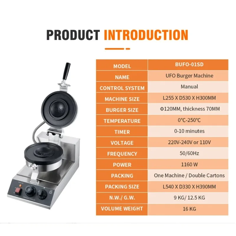 Машина для приготовления гамбургеров для мороженого для малого бизнеса. Идея изготовления гамбургеров Gelato НЛО на заказ с CE.