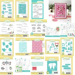 Clear Stamps Metal Cutting Dies Stencil Embossing Scrapbook Decoration New Calm Christmas Candy Cane Lane Pines Dancing Template