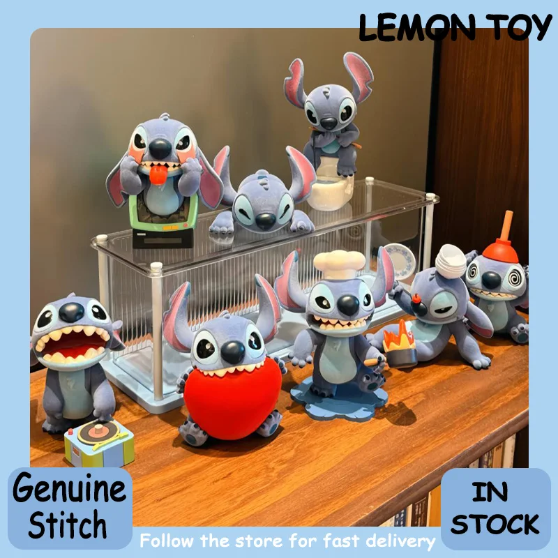 

Оригинальная коллекционная фигурка 52toys Stitch Super Trouble Maker Series (слепая коробка), флокированная, для декора рабочего стола, модный тренд, подарок