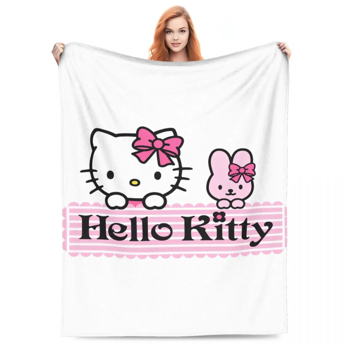 Hello Kitty Cute Cat Cats Blanket Merch For Room Decor Anime Blanket Gifts For Kids