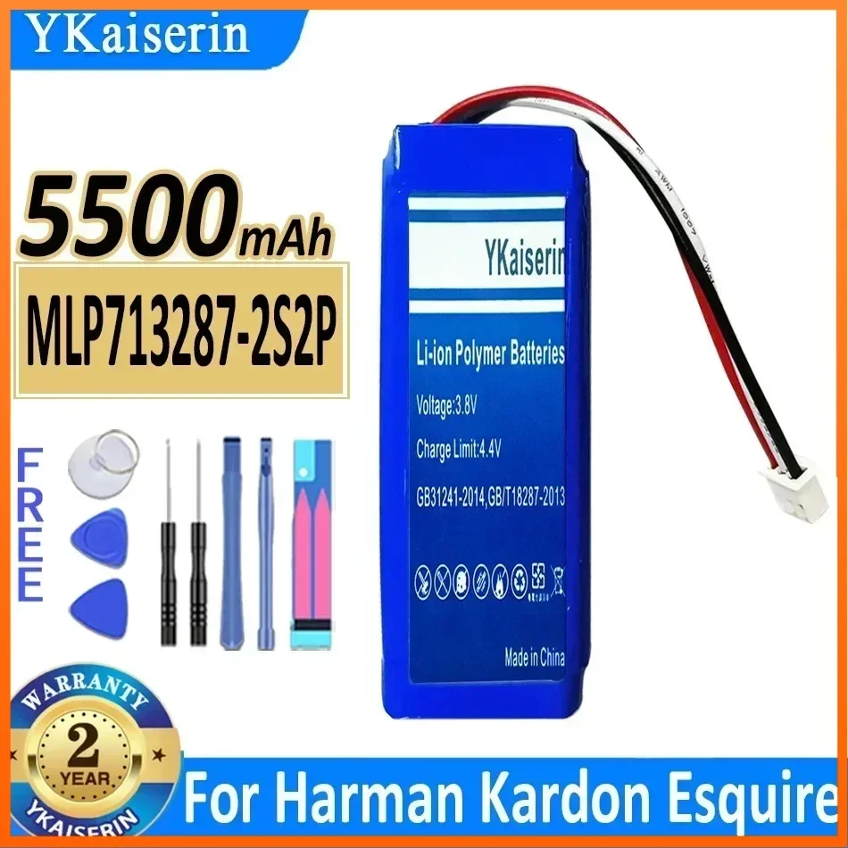 YKaiserin 5500mAh MLP713287-2S2P Replacement Battery for Harman Kardon Esquire Bluetooth Speaker Portable Batteries Warranty