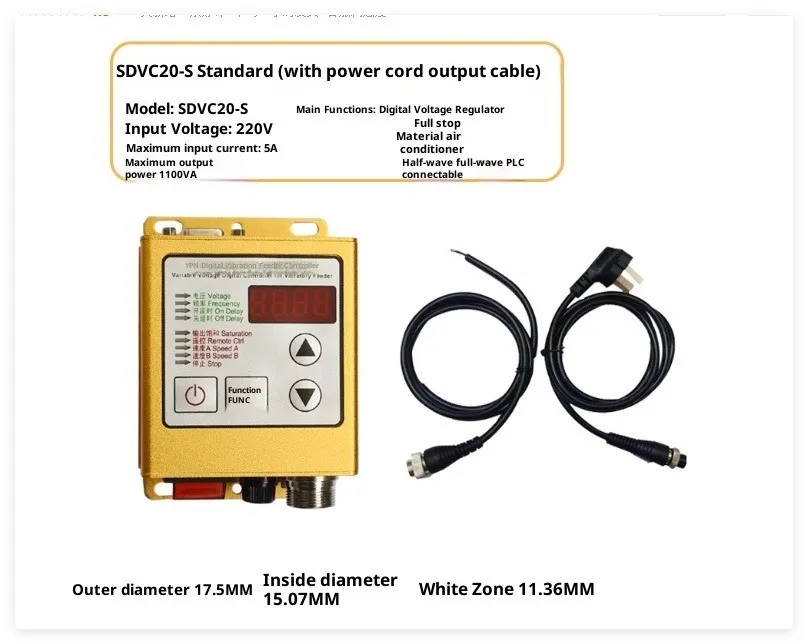 AC 85-250V Variable Voltage Digital Controller for Vibratory Feeder SDVC20-S